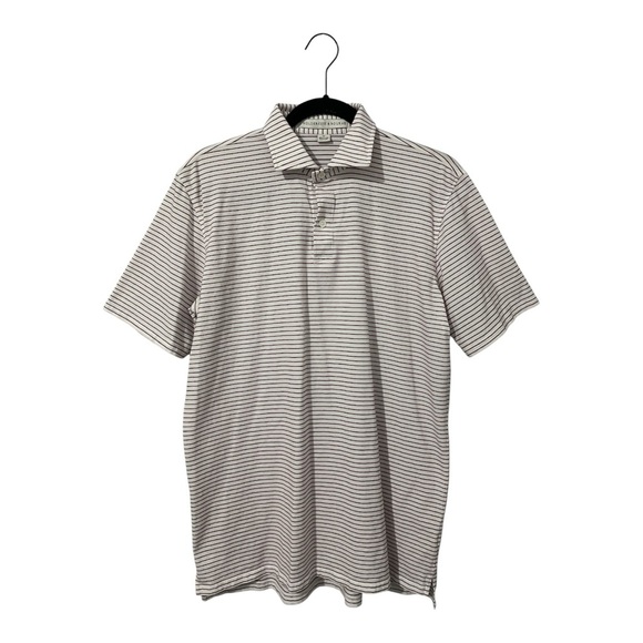 Holderness & Bourne The Egan Shirt Men’s Medium White Red Polo Performance Golf - Picture 1 of 10